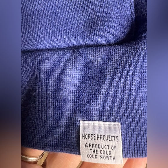 Norse Projects Blue Hoodie sweater. Size Small - Picture 5 of 6